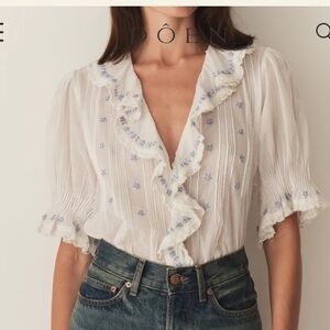 DOEN Hattie Ruffle Top Size XS